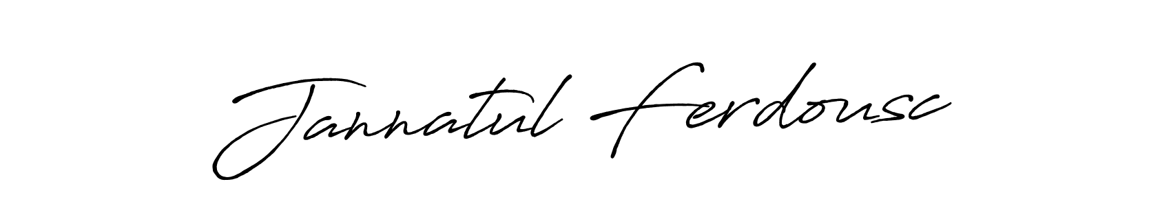 How to make Jannatul Ferdousc name signature. Use Antro_Vectra_Bolder style for creating short signs online. This is the latest handwritten sign. Jannatul Ferdousc signature style 7 images and pictures png