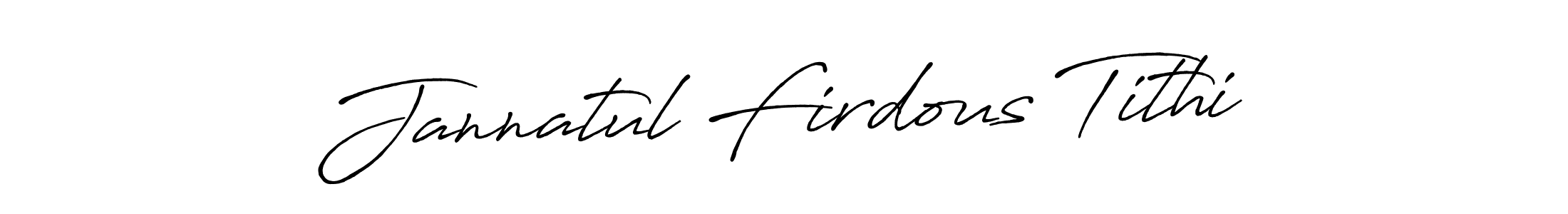 Use a signature maker to create a handwritten signature online. With this signature software, you can design (Antro_Vectra_Bolder) your own signature for name Jannatul Firdous Tithi. Jannatul Firdous Tithi signature style 7 images and pictures png