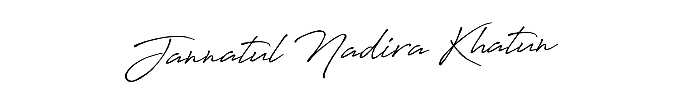 How to make Jannatul Nadira Khatun signature? Antro_Vectra_Bolder is a professional autograph style. Create handwritten signature for Jannatul Nadira Khatun name. Jannatul Nadira Khatun signature style 7 images and pictures png