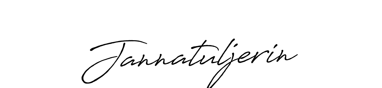 How to make Jannatuljerin signature? Antro_Vectra_Bolder is a professional autograph style. Create handwritten signature for Jannatuljerin name. Jannatuljerin signature style 7 images and pictures png