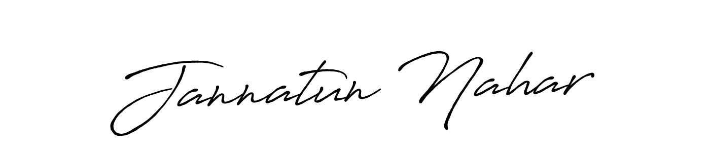 The best way (Antro_Vectra_Bolder) to make a short signature is to pick only two or three words in your name. The name Jannatun Nahar include a total of six letters. For converting this name. Jannatun Nahar signature style 7 images and pictures png