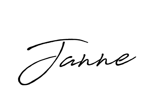 Janne stylish signature style. Best Handwritten Sign (Antro_Vectra_Bolder) for my name. Handwritten Signature Collection Ideas for my name Janne. Janne signature style 7 images and pictures png