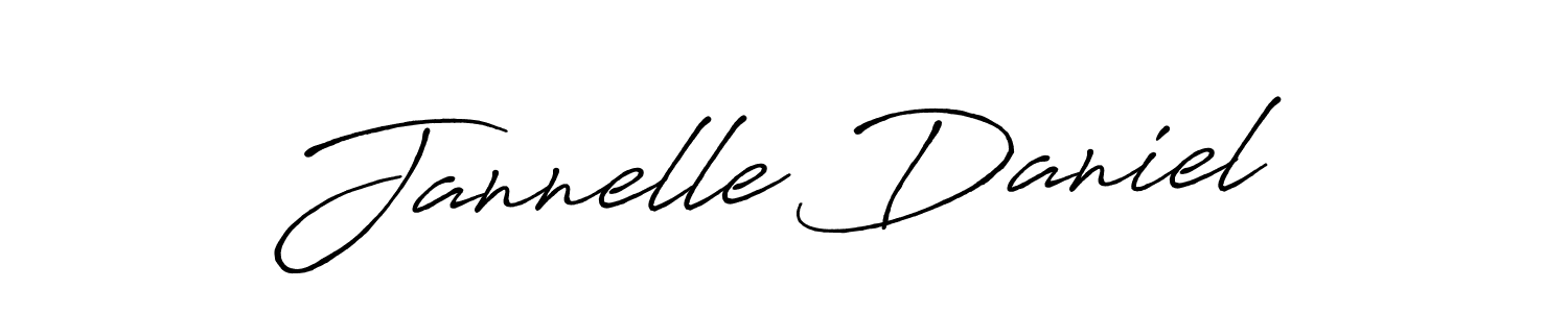 Make a beautiful signature design for name Jannelle Daniel. With this signature (Antro_Vectra_Bolder) style, you can create a handwritten signature for free. Jannelle Daniel signature style 7 images and pictures png