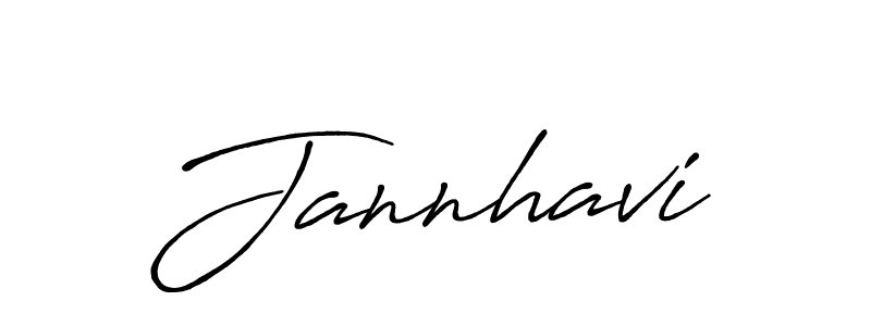 Make a beautiful signature design for name Jannhavi. With this signature (Antro_Vectra_Bolder) style, you can create a handwritten signature for free. Jannhavi signature style 7 images and pictures png