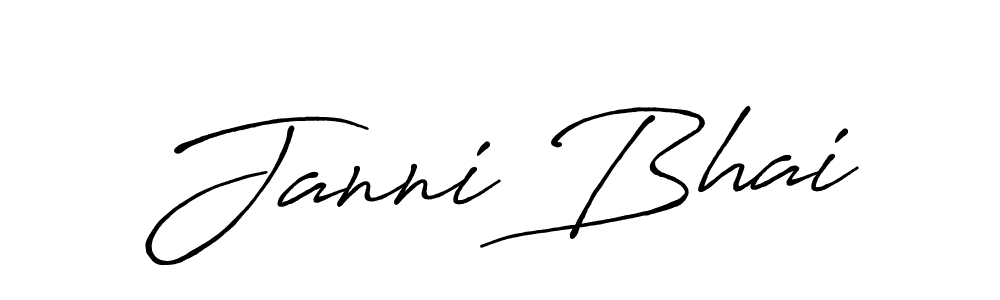 The best way (Antro_Vectra_Bolder) to make a short signature is to pick only two or three words in your name. The name Janni Bhai include a total of six letters. For converting this name. Janni Bhai signature style 7 images and pictures png