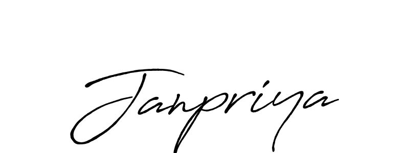Create a beautiful signature design for name Janpriya. With this signature (Antro_Vectra_Bolder) fonts, you can make a handwritten signature for free. Janpriya signature style 7 images and pictures png