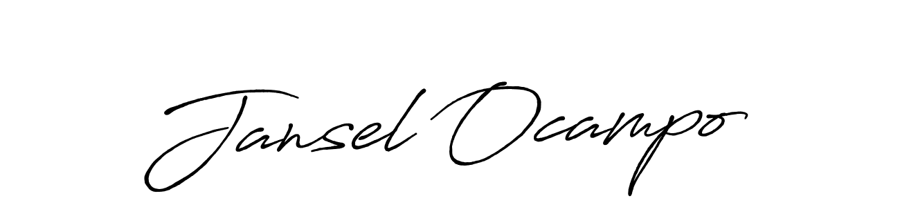 The best way (Antro_Vectra_Bolder) to make a short signature is to pick only two or three words in your name. The name Jansel Ocampo include a total of six letters. For converting this name. Jansel Ocampo signature style 7 images and pictures png