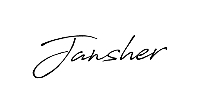 Make a beautiful signature design for name Jansher. Use this online signature maker to create a handwritten signature for free. Jansher signature style 7 images and pictures png