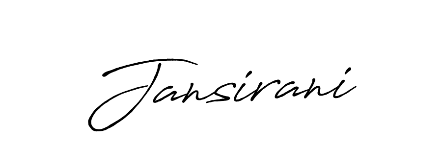 Design your own signature with our free online signature maker. With this signature software, you can create a handwritten (Antro_Vectra_Bolder) signature for name Jansirani. Jansirani signature style 7 images and pictures png