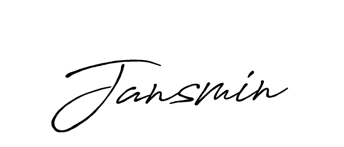 Design your own signature with our free online signature maker. With this signature software, you can create a handwritten (Antro_Vectra_Bolder) signature for name Jansmin. Jansmin signature style 7 images and pictures png