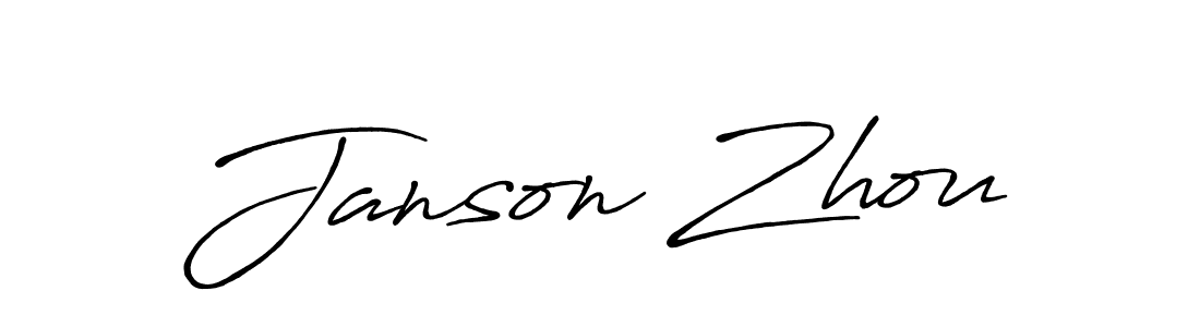 Also we have Janson Zhou name is the best signature style. Create professional handwritten signature collection using Antro_Vectra_Bolder autograph style. Janson Zhou signature style 7 images and pictures png