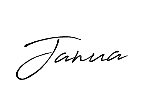 How to make Janua signature? Antro_Vectra_Bolder is a professional autograph style. Create handwritten signature for Janua name. Janua signature style 7 images and pictures png