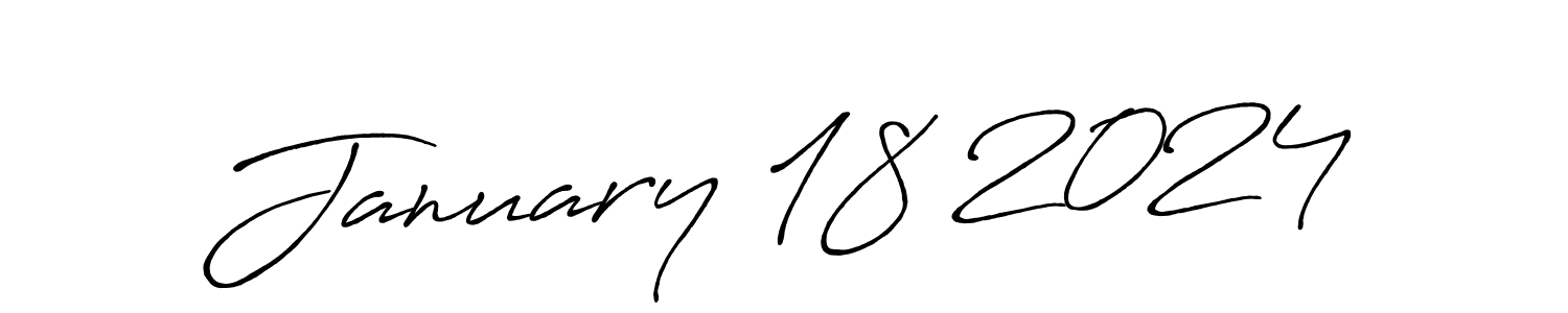 Make a beautiful signature design for name January 18 2024. With this signature (Antro_Vectra_Bolder) style, you can create a handwritten signature for free. January 18 2024 signature style 7 images and pictures png