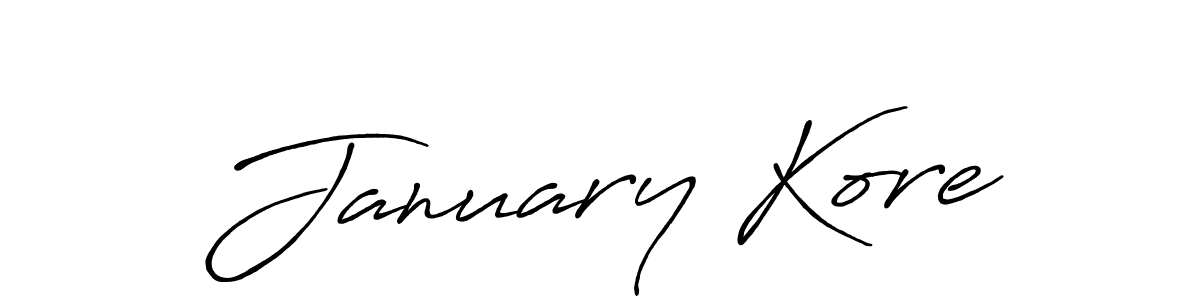 How to make January Kore signature? Antro_Vectra_Bolder is a professional autograph style. Create handwritten signature for January Kore name. January Kore signature style 7 images and pictures png
