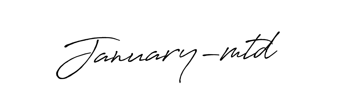 How to make January-mtd  name signature. Use Antro_Vectra_Bolder style for creating short signs online. This is the latest handwritten sign. January-mtd  signature style 7 images and pictures png