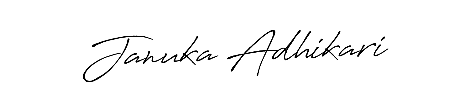 How to Draw Januka Adhikari signature style? Antro_Vectra_Bolder is a latest design signature styles for name Januka Adhikari. Januka Adhikari signature style 7 images and pictures png