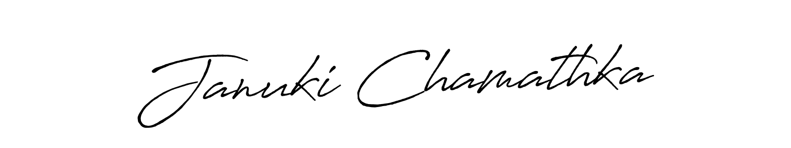 It looks lik you need a new signature style for name Januki Chamathka. Design unique handwritten (Antro_Vectra_Bolder) signature with our free signature maker in just a few clicks. Januki Chamathka signature style 7 images and pictures png