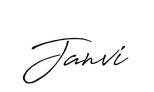 How to make Janvi name signature. Use Antro_Vectra_Bolder style for creating short signs online. This is the latest handwritten sign. Janvi signature style 7 images and pictures png