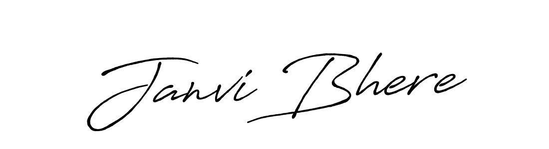 Make a beautiful signature design for name Janvi Bhere. With this signature (Antro_Vectra_Bolder) style, you can create a handwritten signature for free. Janvi Bhere signature style 7 images and pictures png