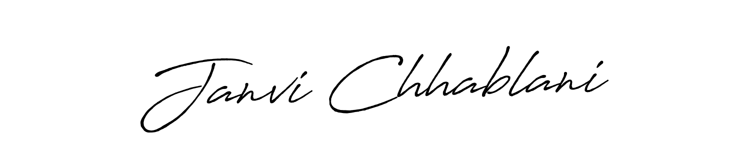 Design your own signature with our free online signature maker. With this signature software, you can create a handwritten (Antro_Vectra_Bolder) signature for name Janvi Chhablani. Janvi Chhablani signature style 7 images and pictures png