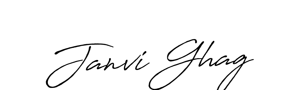 Make a beautiful signature design for name Janvi Ghag. With this signature (Antro_Vectra_Bolder) style, you can create a handwritten signature for free. Janvi Ghag signature style 7 images and pictures png