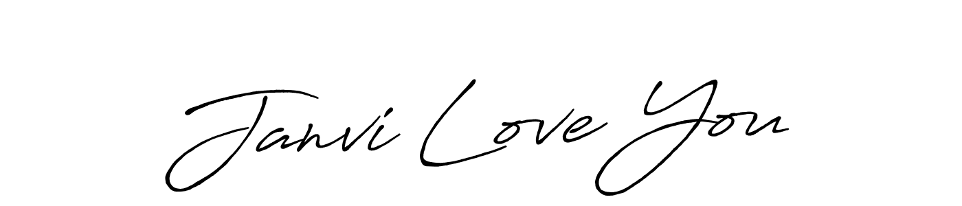 It looks lik you need a new signature style for name Janvi Love You. Design unique handwritten (Antro_Vectra_Bolder) signature with our free signature maker in just a few clicks. Janvi Love You signature style 7 images and pictures png