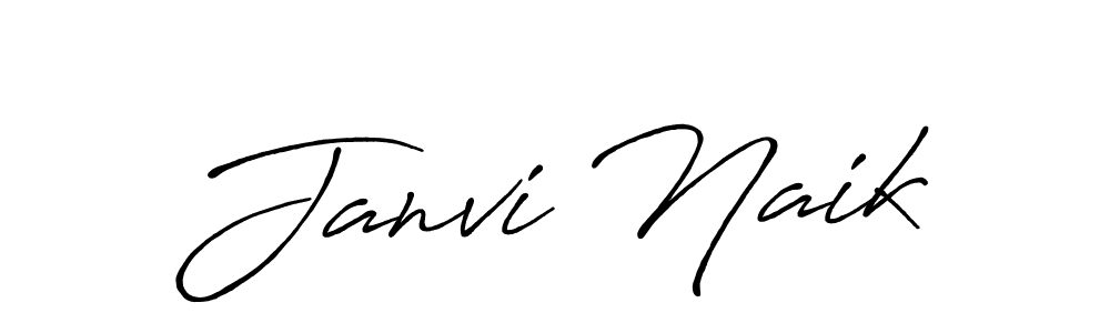 Design your own signature with our free online signature maker. With this signature software, you can create a handwritten (Antro_Vectra_Bolder) signature for name Janvi Naik. Janvi Naik signature style 7 images and pictures png
