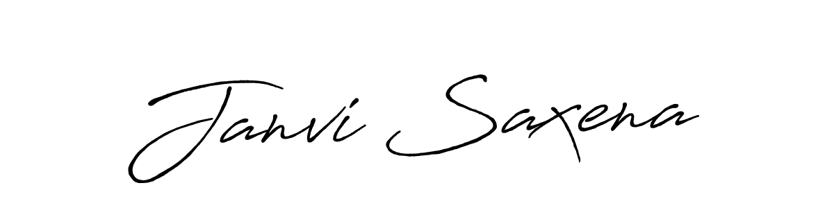 Make a beautiful signature design for name Janvi Saxena. With this signature (Antro_Vectra_Bolder) style, you can create a handwritten signature for free. Janvi Saxena signature style 7 images and pictures png