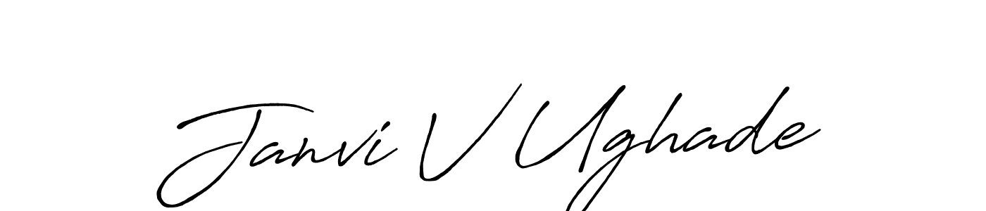 How to Draw Janvi V Ughade signature style? Antro_Vectra_Bolder is a latest design signature styles for name Janvi V Ughade. Janvi V Ughade signature style 7 images and pictures png