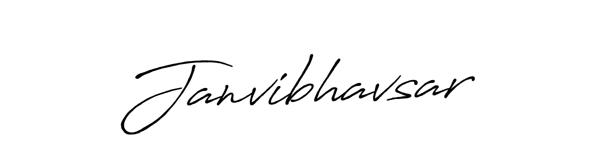 How to make Janvibhavsar signature? Antro_Vectra_Bolder is a professional autograph style. Create handwritten signature for Janvibhavsar name. Janvibhavsar signature style 7 images and pictures png
