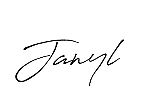 Janyl stylish signature style. Best Handwritten Sign (Antro_Vectra_Bolder) for my name. Handwritten Signature Collection Ideas for my name Janyl. Janyl signature style 7 images and pictures png