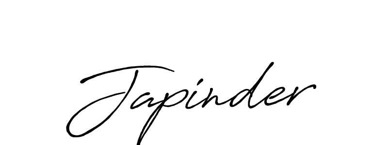 Create a beautiful signature design for name Japinder. With this signature (Antro_Vectra_Bolder) fonts, you can make a handwritten signature for free. Japinder signature style 7 images and pictures png