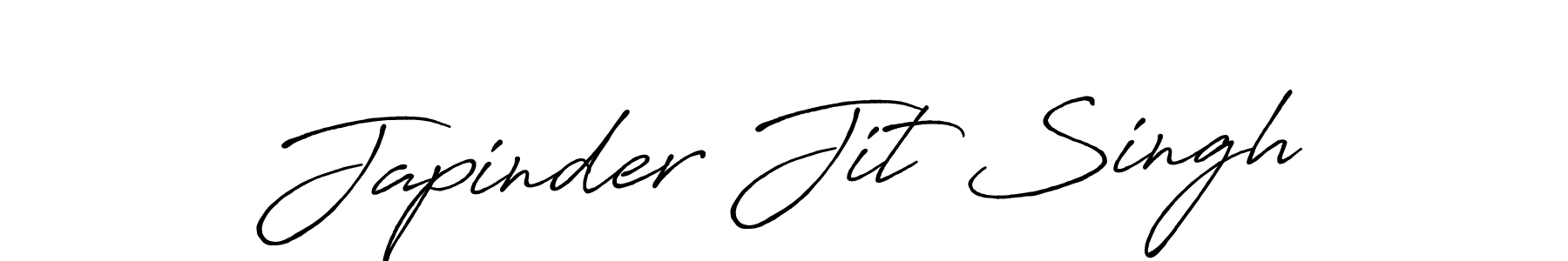 Create a beautiful signature design for name Japinder Jit Singh. With this signature (Antro_Vectra_Bolder) fonts, you can make a handwritten signature for free. Japinder Jit Singh signature style 7 images and pictures png