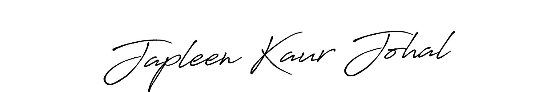 How to make Japleen Kaur Johal name signature. Use Antro_Vectra_Bolder style for creating short signs online. This is the latest handwritten sign. Japleen Kaur Johal signature style 7 images and pictures png