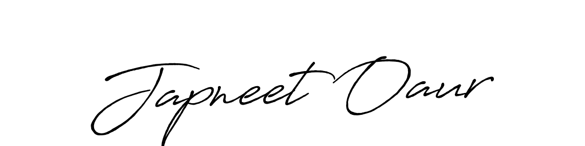 Design your own signature with our free online signature maker. With this signature software, you can create a handwritten (Antro_Vectra_Bolder) signature for name Japneet Oaur. Japneet Oaur signature style 7 images and pictures png