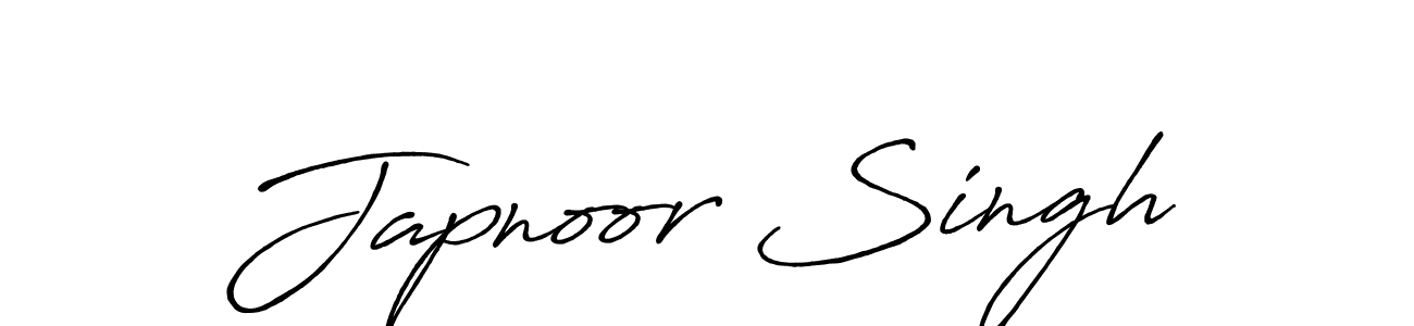 How to make Japnoor Singh signature? Antro_Vectra_Bolder is a professional autograph style. Create handwritten signature for Japnoor Singh name. Japnoor Singh signature style 7 images and pictures png