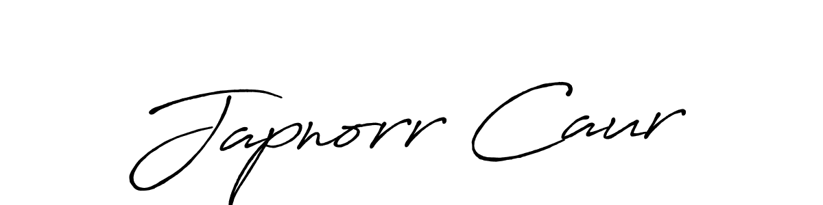 Japnorr Caur stylish signature style. Best Handwritten Sign (Antro_Vectra_Bolder) for my name. Handwritten Signature Collection Ideas for my name Japnorr Caur. Japnorr Caur signature style 7 images and pictures png