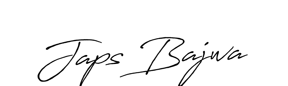 Make a beautiful signature design for name Japs Bajwa. With this signature (Antro_Vectra_Bolder) style, you can create a handwritten signature for free. Japs Bajwa signature style 7 images and pictures png