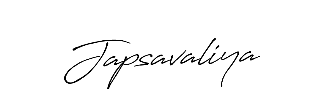 Create a beautiful signature design for name Japsavaliya. With this signature (Antro_Vectra_Bolder) fonts, you can make a handwritten signature for free. Japsavaliya signature style 7 images and pictures png