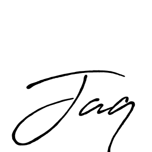 Use a signature maker to create a handwritten signature online. With this signature software, you can design (Antro_Vectra_Bolder) your own signature for name Jaq. Jaq signature style 7 images and pictures png