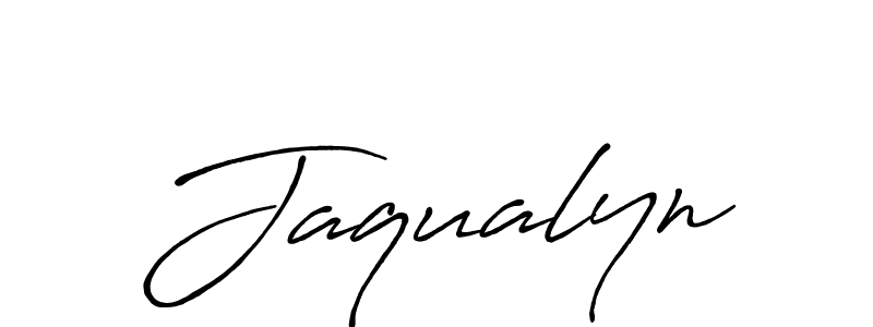 Create a beautiful signature design for name Jaqualyn. With this signature (Antro_Vectra_Bolder) fonts, you can make a handwritten signature for free. Jaqualyn signature style 7 images and pictures png
