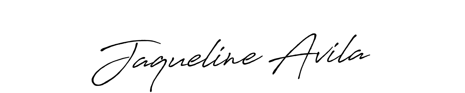 How to make Jaqueline Avila name signature. Use Antro_Vectra_Bolder style for creating short signs online. This is the latest handwritten sign. Jaqueline Avila signature style 7 images and pictures png