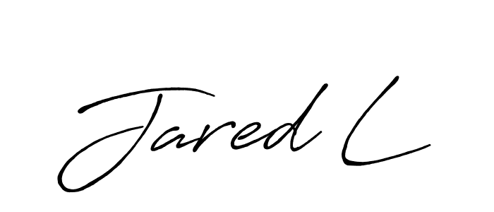 Use a signature maker to create a handwritten signature online. With this signature software, you can design (Antro_Vectra_Bolder) your own signature for name Jared L. Jared L signature style 7 images and pictures png