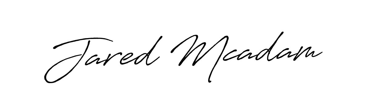 Make a beautiful signature design for name Jared Mcadam. With this signature (Antro_Vectra_Bolder) style, you can create a handwritten signature for free. Jared Mcadam signature style 7 images and pictures png