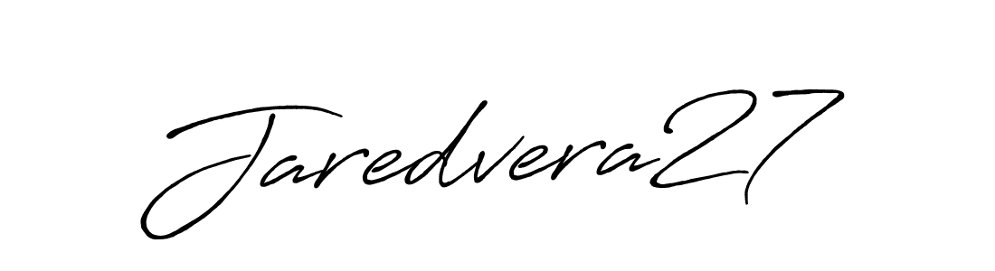 Create a beautiful signature design for name Jaredvera27. With this signature (Antro_Vectra_Bolder) fonts, you can make a handwritten signature for free. Jaredvera27 signature style 7 images and pictures png