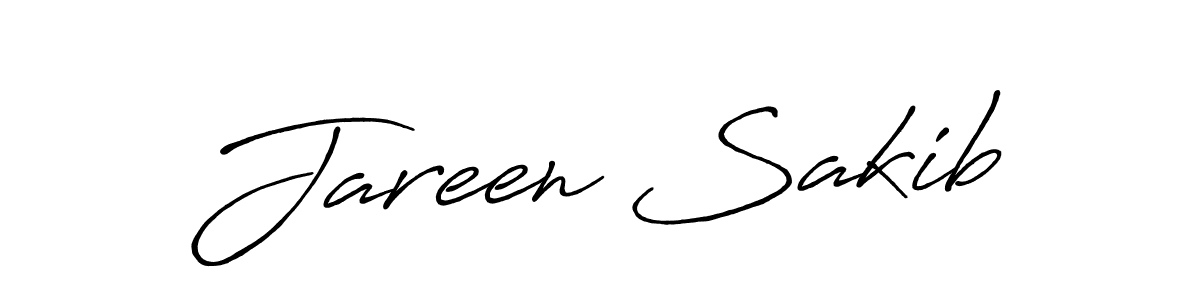 Design your own signature with our free online signature maker. With this signature software, you can create a handwritten (Antro_Vectra_Bolder) signature for name Jareen Sakib. Jareen Sakib signature style 7 images and pictures png