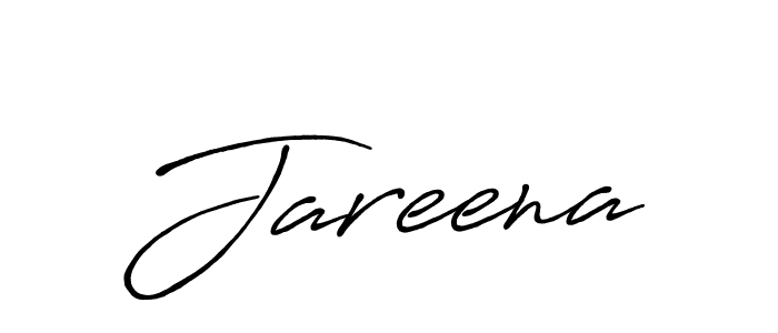 Make a beautiful signature design for name Jareena. With this signature (Antro_Vectra_Bolder) style, you can create a handwritten signature for free. Jareena signature style 7 images and pictures png