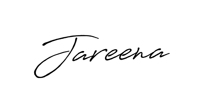 Make a beautiful signature design for name Jareena. With this signature (Antro_Vectra_Bolder) style, you can create a handwritten signature for free. Jareena signature style 7 images and pictures png