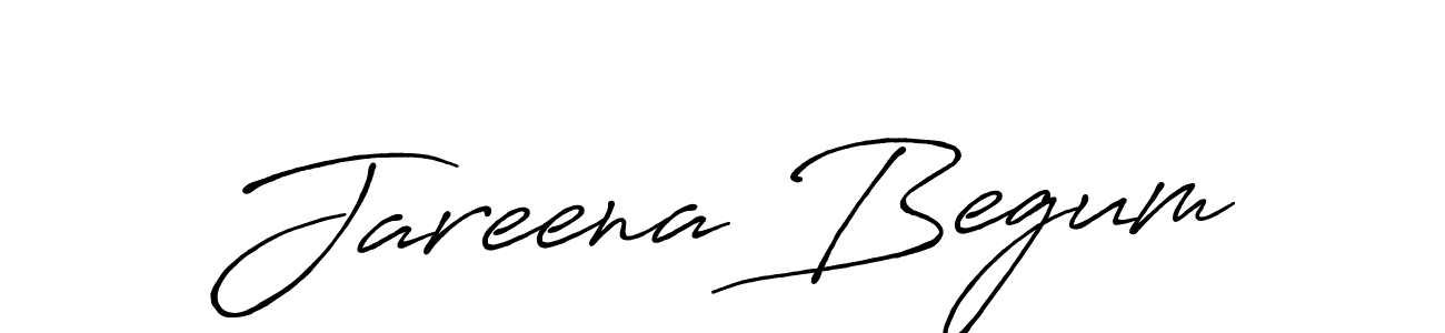 Use a signature maker to create a handwritten signature online. With this signature software, you can design (Antro_Vectra_Bolder) your own signature for name Jareena Begum. Jareena Begum signature style 7 images and pictures png