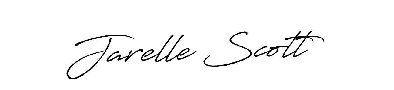 Jarelle Scott stylish signature style. Best Handwritten Sign (Antro_Vectra_Bolder) for my name. Handwritten Signature Collection Ideas for my name Jarelle Scott. Jarelle Scott signature style 7 images and pictures png